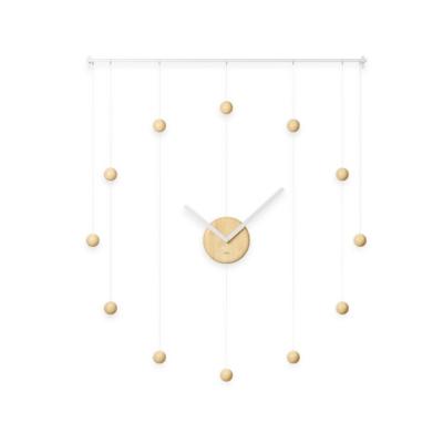 Horloge Murale Moderne Design Hangtime Blanc / Naturel
