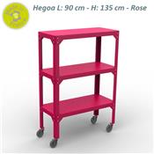 Etagère Design Hegoa 3 niveaux 90 avec Roulettes