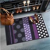 Tapis d'Entrée Intérieur Fin Glamour Dots Lila