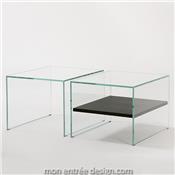 Table Basse en Verre Brothers - Lot de 2