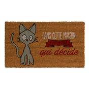 Paillasson Coco PVC Chat qui dcide - STOP