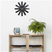 Horloge Murale Design Ribbon Noir