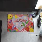 Tapis d'Entrée antidérapant Coloré "jardin d'Astrid"  50x75 cm