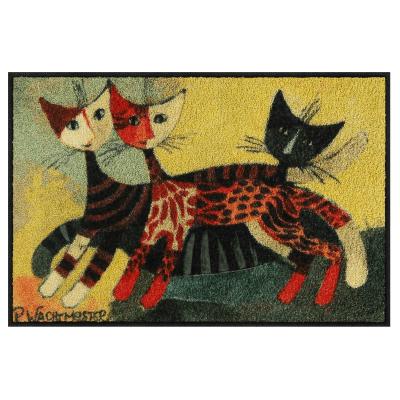 Tapis d'Entrée chat original Trois soeurs 50x75