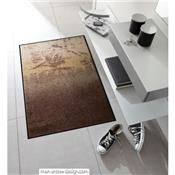 Grand Tapis d'Entrée Shabby Brown 75x120