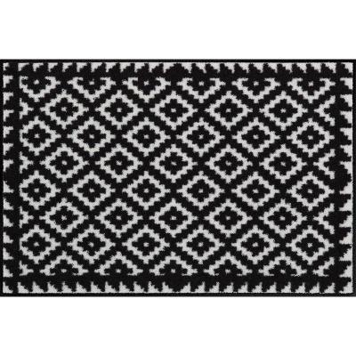 Tapis d'Entrée Tabuk Noir & Blanc - 50x75 cm