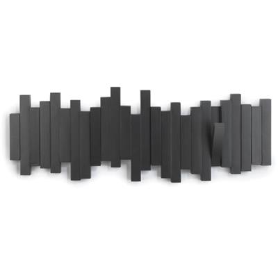 Porte Manteau Mural Sticks Multi Hook Noir