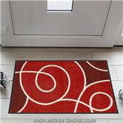 Tapis d'Entrée Absorbant Paillasson Swoop Rouge