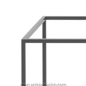 Porte Parapluie Guéridon Design - Rack Cubique - Noir 