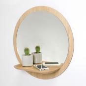 Miroir Rond Etagre Bois Sunrise L