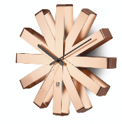 Horloge Murale Design Ribbon Cuivre