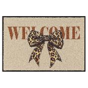 Tapis d'Entrée Absorbant Ruban léopard - 50x75