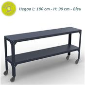 Etagère Design Hegoa 2 niveaux 180 avec Roulettes