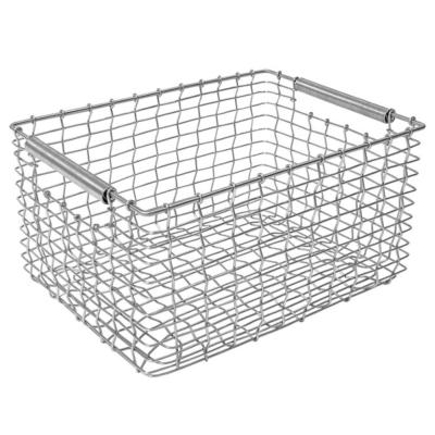 Panier de Rangement Rectangulaire 19L Inox