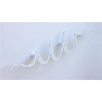 Porte Manteau Mural Design Scrobble Blanc
