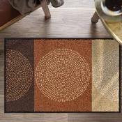 Grand Tapis d'Entrée Design Nestor Mocca 50 x 75