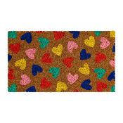 Paillasson Coeurs multicolor - 40x70 cm