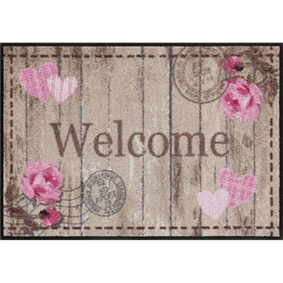 Tapis paillasson Entrée Welcome Roses 75x120 - STOP