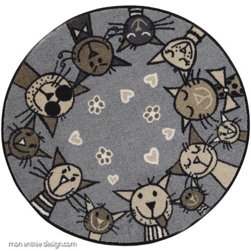 Tapis Rond Entree Ou Salon Pas Cher Circle Cat De Salonloewe