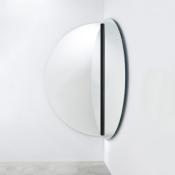 Miroir Design Rond Lumineux Corner Luna Black L 200cm