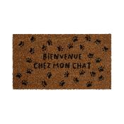 Paillasson coco "Bienvenue chez mon Chat" Derrire la porte