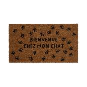 Paillasson coco "Bienvenue chez mon Chat" Derrire la porte