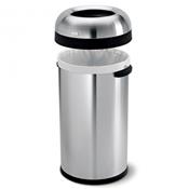 Poubelle Design Ronde Ouverte 60L Inox - CW1407