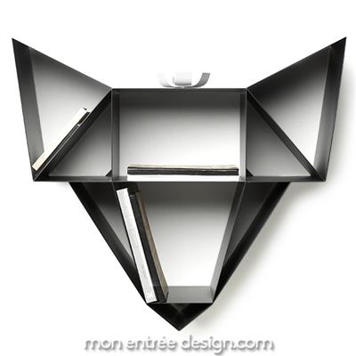 Etagère Murale Design Métal Wolf Shelf Noir