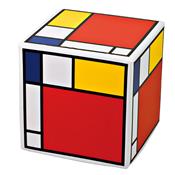 Pouf Carré Design Cubolibre Mondrian