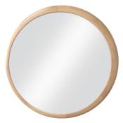 Miroir Design Rond Luna Bois Chne Massif - 4 Tailles