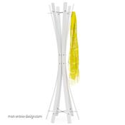 Porte Manteau Sur Pied Bois Frêne ou Chêne Naomi - 4 Couleurs