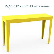 Console Entrée Design Zef 120 - Acier ou Alu - 3 Hauteurs