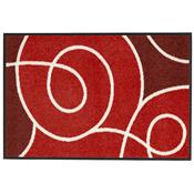 Tapis d'Entrée Absorbant Paillasson Swoop Rouge