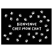 Paillasson tapis d'Entre "Bienvenue chez mon chat" 50x70cm