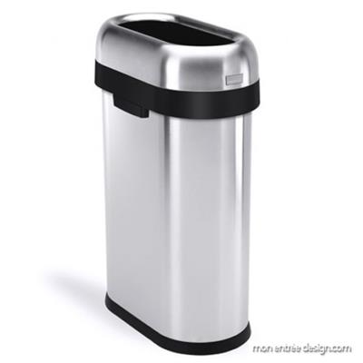 Poubelle Design Etroite Ouverte Inox 50L - CW1467