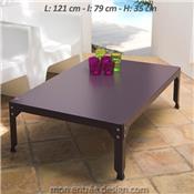 Table Basse Industrielle Design Rectangle Hegoa 180x100