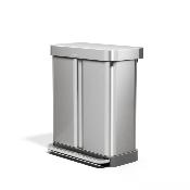 Poubelle Tri Sélectif 2 Bacs 58L CW2116