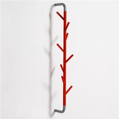 Porte Manteau Mural Design Sticks Wall Rouge / Gris