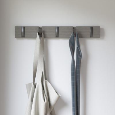 Porte Manteau Mural Flip 5 hook Gris / Etain