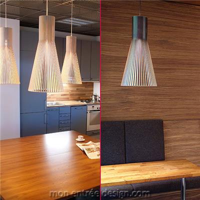Suspension Luminaire Bois Secto 4200 - 4 Finitions
