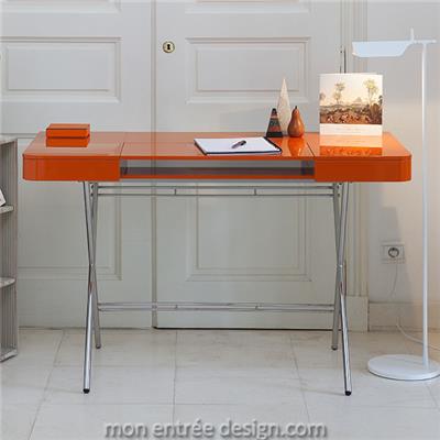 Bureau Cosimo orange laqué