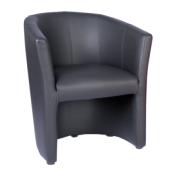 Fauteuil Simili Cuir Anthracite Lusaka