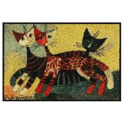 Tapis d'Entrée chat original Trois soeurs 50x75