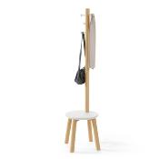 Porte Manteau tabouret Pillar Bois naturel