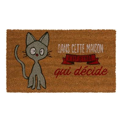 Paillasson Coco PVC Chat qui décide - STOP