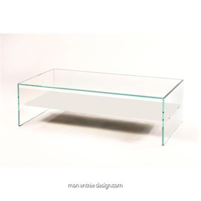 Table Basse en Verre Transparence blanc