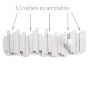 Porte Manteau Mural Sticks Multi Hook blanc