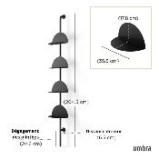 Etagère sur pied réglable et personnalisable - Solis - Noir - Umbra 