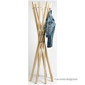 Porte Manteau Sur Pied Bois Design Marilyn - 3 Essences