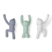 Patère Murale 3 Couleurs Pastel Buddy Hooks - Lot de 3 